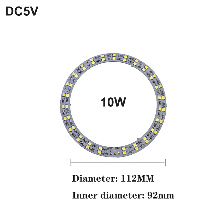 1Pcs  DC5V LED  Dimmable 3colors Ring lights Board 10W 12W with 1.5m  Online Touch Switch Dimming Controller cable