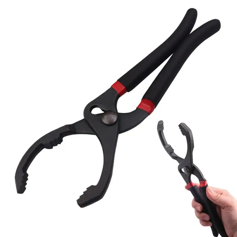 

Oil Filter Wrenches 10in/12in High Strength Alloy Steel Adjustable Motorcycle Filter Pliers Tough Serrated Jaws Portable Oil