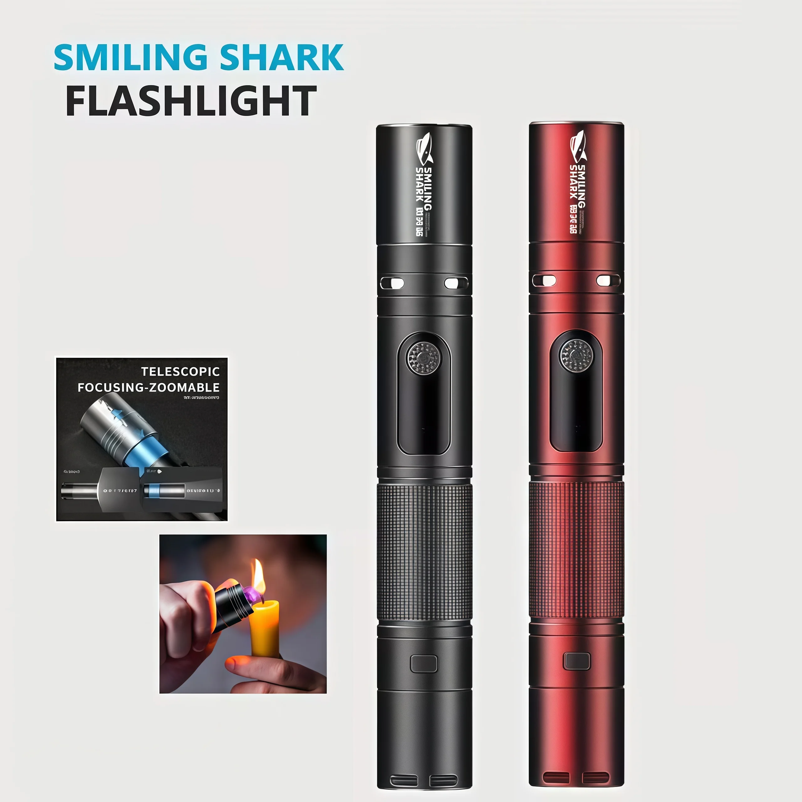 lanterna-de-arco-duplo-smiling-shark-funcao-de-isqueiro-portatil-alta-potencia-design-a-prova-de-vento-carregamento-rapido-por-usb
