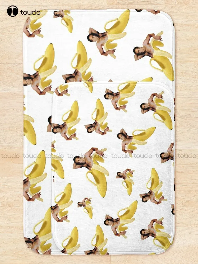 Nicolas Cage Banana Pattern Bath Mat Cheap Bath Carpet Cat Bathroom Rugs Mat