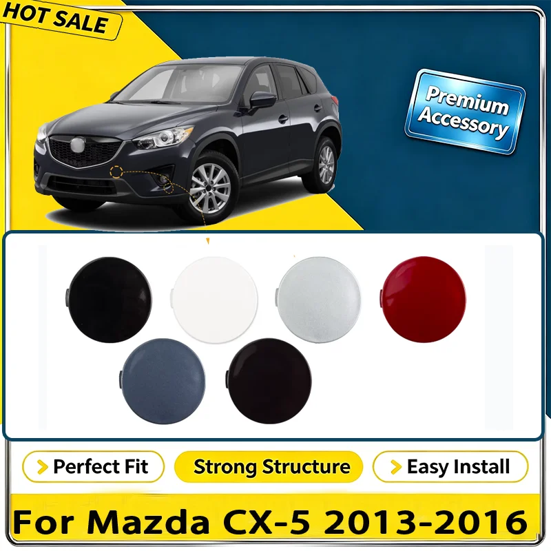 For Mazda CX-5 2013-2016 Front Bumper Tow Hook Cap Towing Eye Cover KD4550A12BB Car Accessories