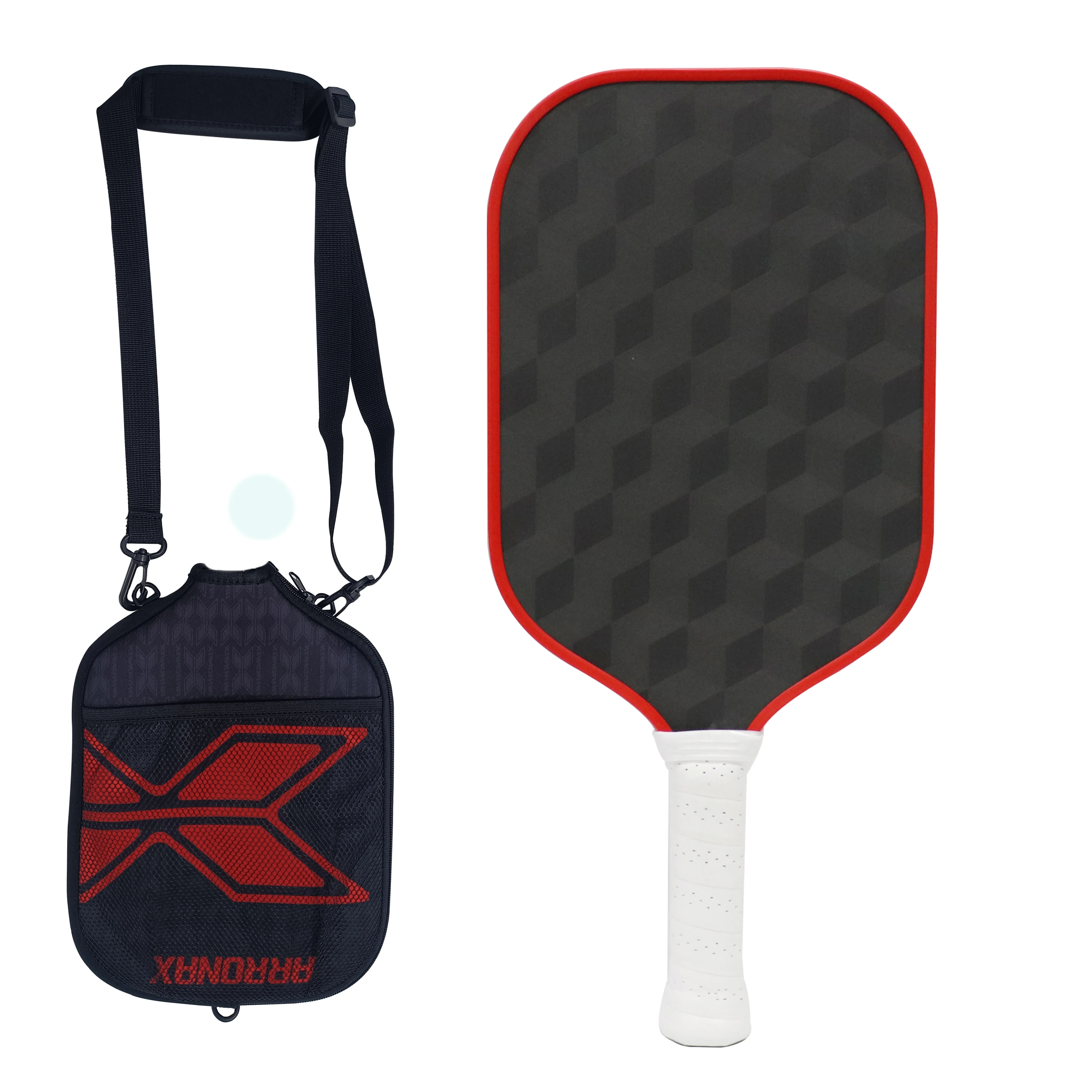 

Arronax-Thermoformed Pickleball Paddle, 3D, 18K Carbon Friction Surface, PP Honeycomb Core, 16mm, Manufacturer Wholesale