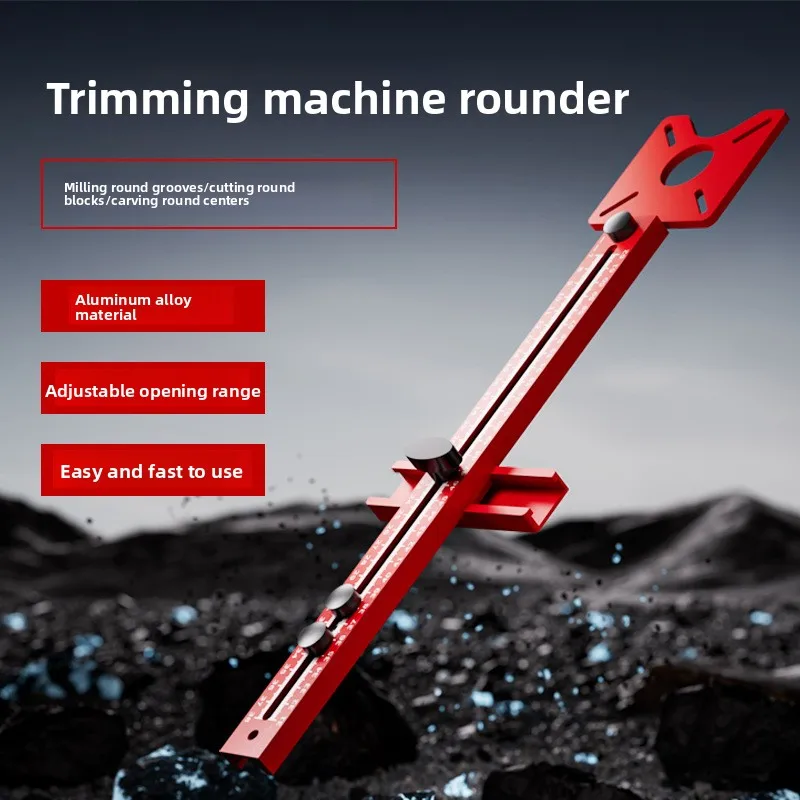 Woodworking Milling Round Artifact Auxiliary Round Hole Trimming Machine Slotting Bracket Positioning Ruler Tool