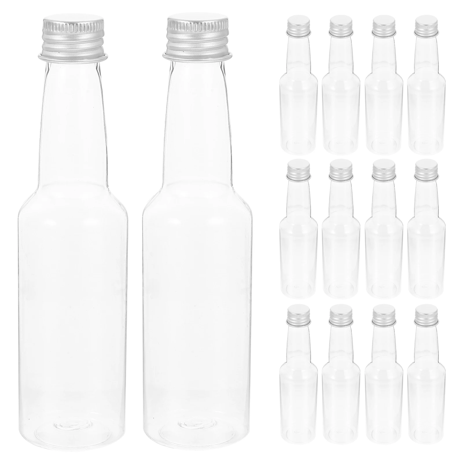 

30pcs Plastic Juice Bottle Leakproof Transparent Empty Beverage Bottles For Travel Outdoor Reusable Water Milk Storage Household