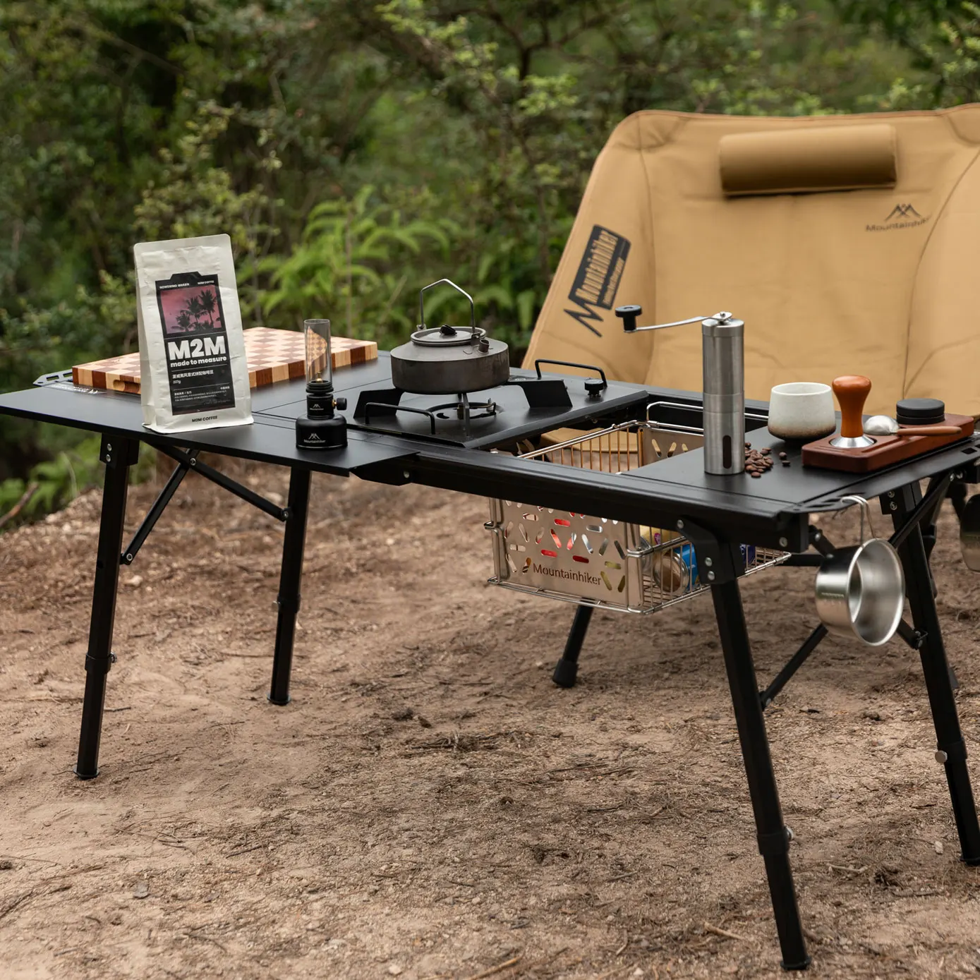 طاولة تخييم Mountain Hiker Igt مكونة من 5 وحدات قابلة للطي وخفيفة الوزن وقابلة للتعديل #3