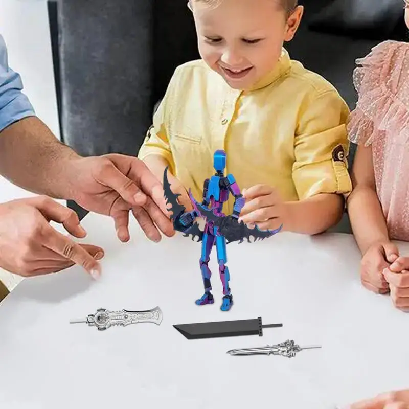 Figura de acción de Robot de escritorio para niños, niñas, adolescentes y niños, articulación múltiple, figura Posable coleccionable