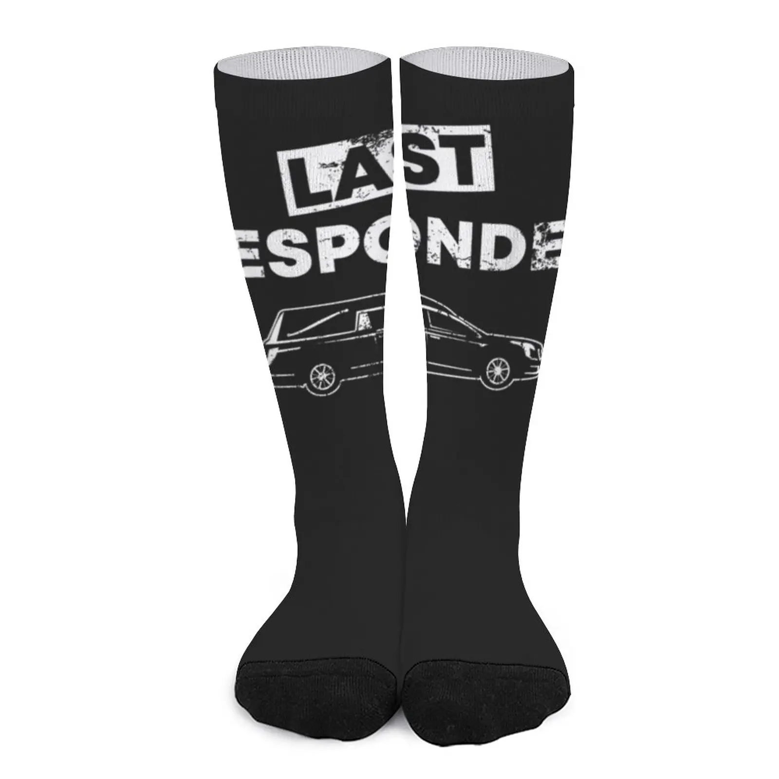 

Last Responder Hearse Funny Funeral Director Socks Wholesale Cartoon characters socks