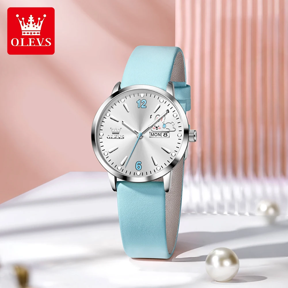 OLEVS 5700 Hybrid case standard metal link quartz movement business luxury style women's watch