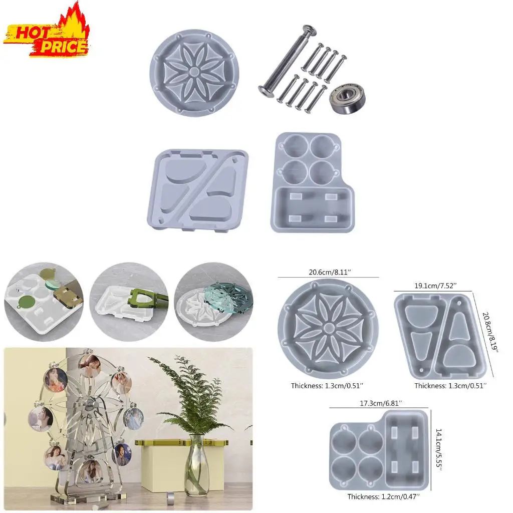 

Rotating Wheel UV Crystal Epoxy Resin Mold Handmade Desktop Ornaments Silicone Mould DIY Clay Crafts Jewelry Mold