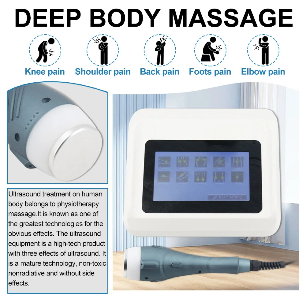 Physiotherapy Ultrasonic Therapy Machine New Ultrasound Device Body Muscle Pain Relief Ultrasound Body Massage Health Care 2024