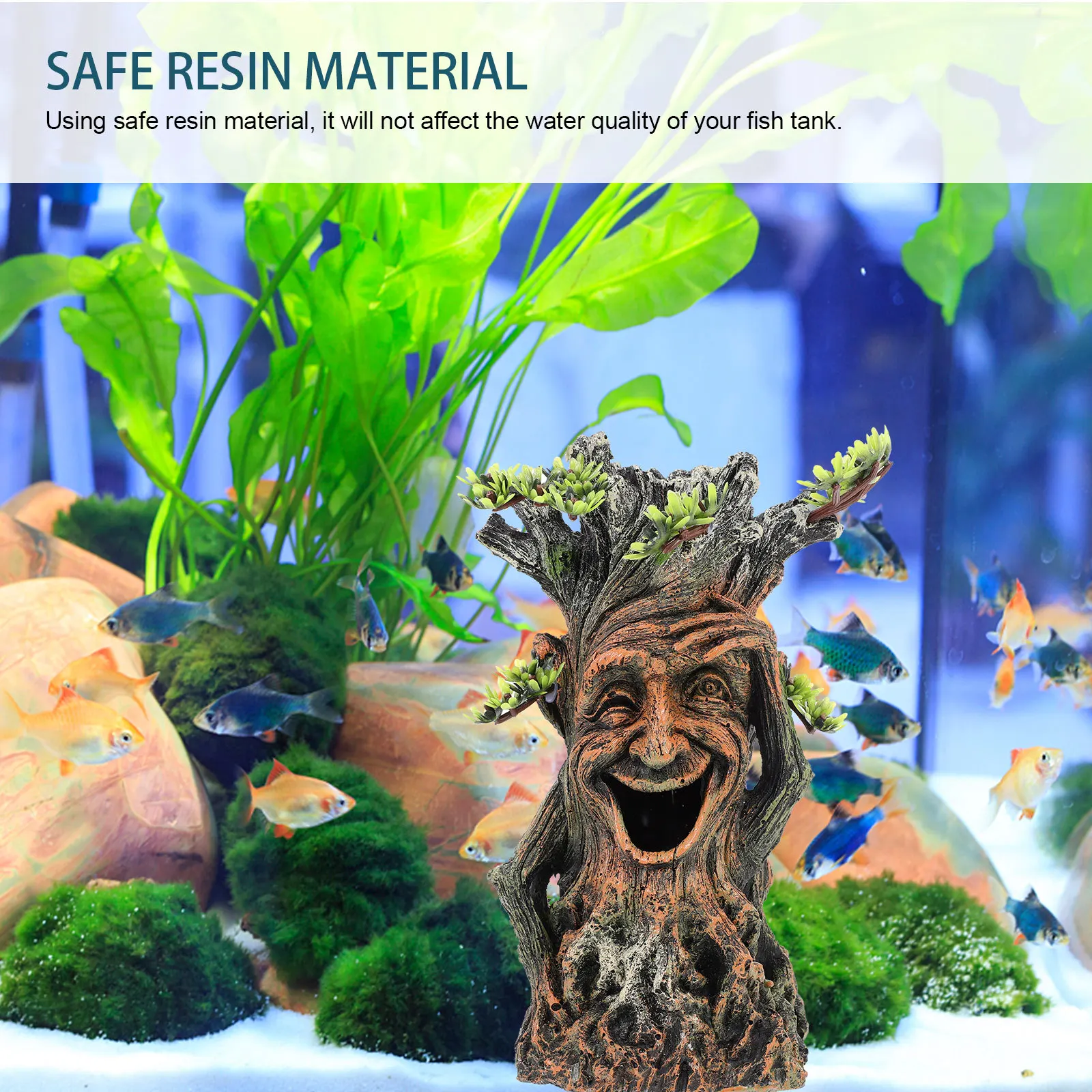 

Fish Tank Resin Decoration Man Aquarium Ornament Landscape Decor Resin Aquarium Accessory Fish Tank Tree Trunk
