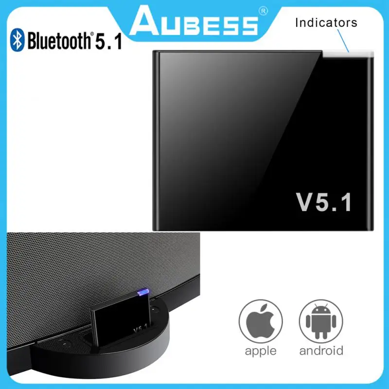 30Pin Wireless Bluetooth-compatible 5.1 Receiver Audio Adapter For IPod For IPhone 30 Pin Dock Docking Station Speaker Adaptor