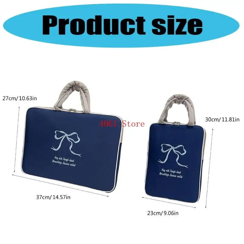 Máy tính xách tay Túi tay áo máy tính có tay cầm Bowknot Máy tính xách tay Vỏ máy tính mỏng Túi xách tay Túi tay áo