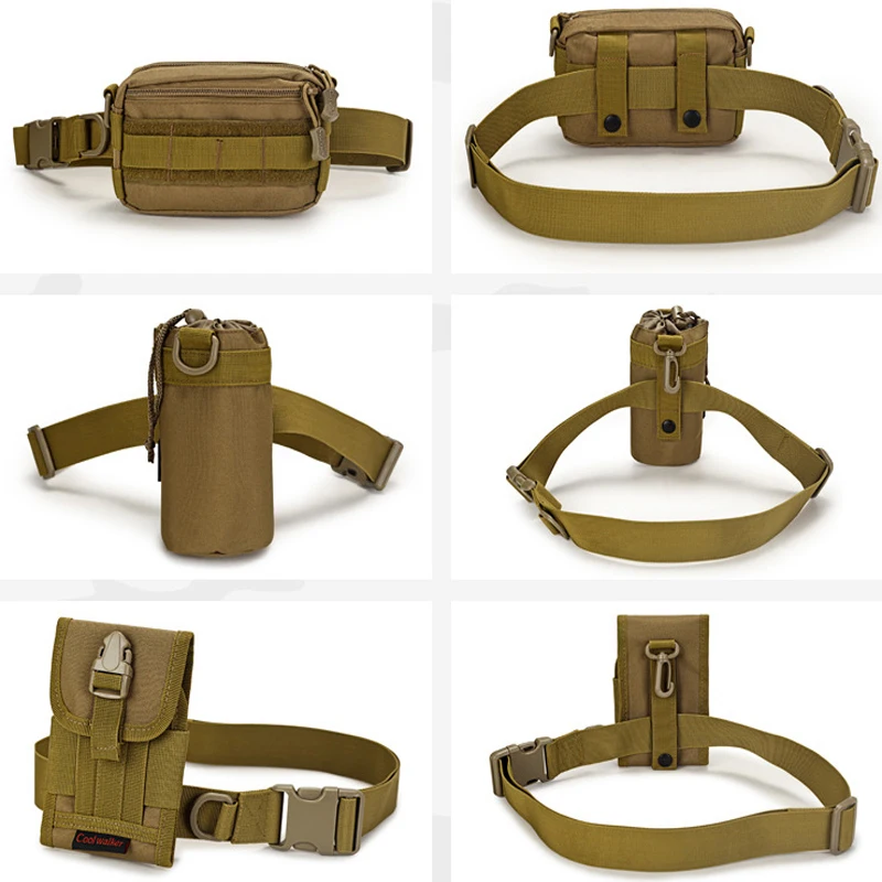 Adjustable Tactical Belt Outdoor Equipmentpu Wear Bag Riding Duty Belt Fastening Tape Hiking Climbing Hunting Waistband Belt