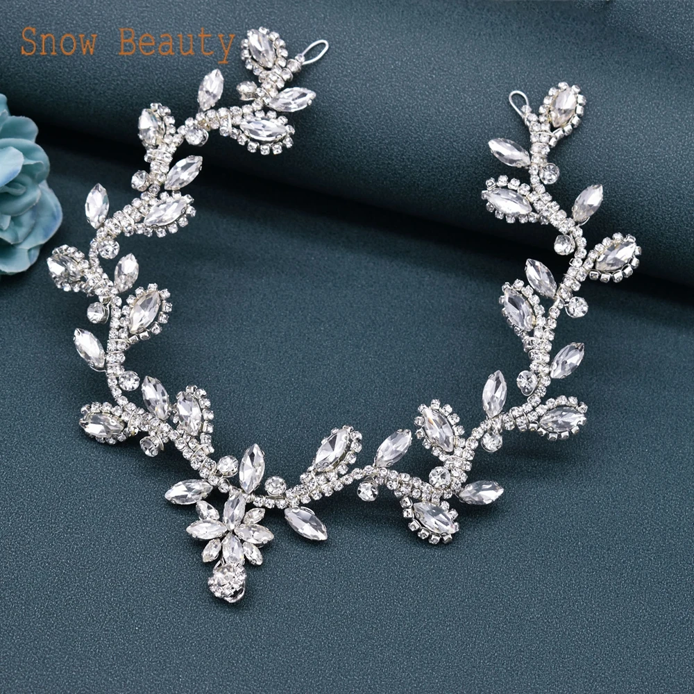 A501 Rhinestone Women Headpiece Party Jewelry Gift Crystal Forehead Chain Wedding Hair Wear Accessories Bridal Headdress