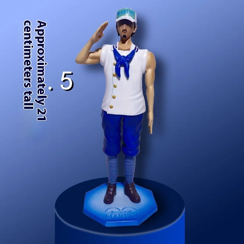 원피스 4pcs 새로운 세기 해군 군인 인사 애니메이션 피규어 모델 동상 컬렉션 데스크탑 장식 장식품 장난감 선물