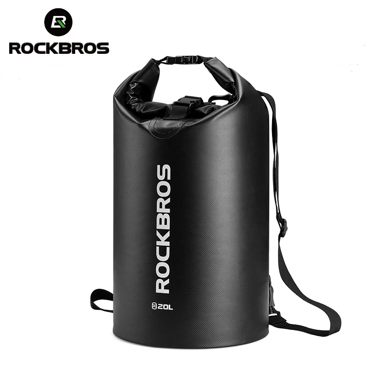 Rockbros 30l 40l saco de natação pvc acampamento ao ar livre caminhadas trekking barco pesca rafting praia armazenamento à prova dwaterproof água saco seco