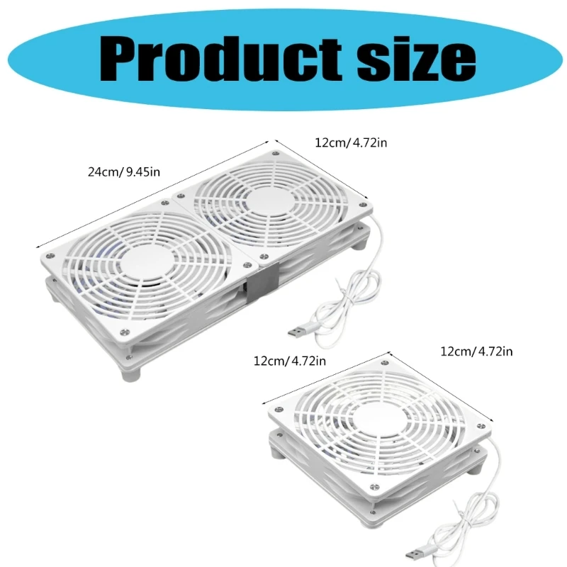 PC Coolers Box Wireless Quiet 1800rpm USB Power 120mm Router Cooling Fan A4WF