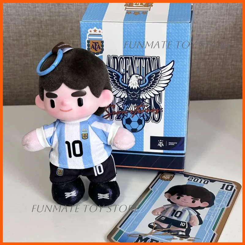 Marchandises authentiques de la Coupe du Monde pour les fans de l'équipe nationale argentine, Messi, boîte mystère en vinyle, poupée en peluche Messi, pendentif, décoration de sac, boîte mystère