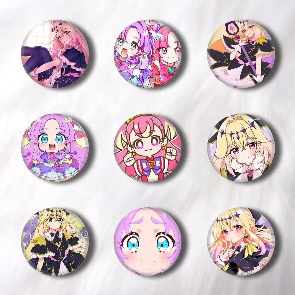 Pretty Cure All Stars Ellee-chan Anime   Creative Round Button Badges Pin Brooch Backpack Jewelry Gift
