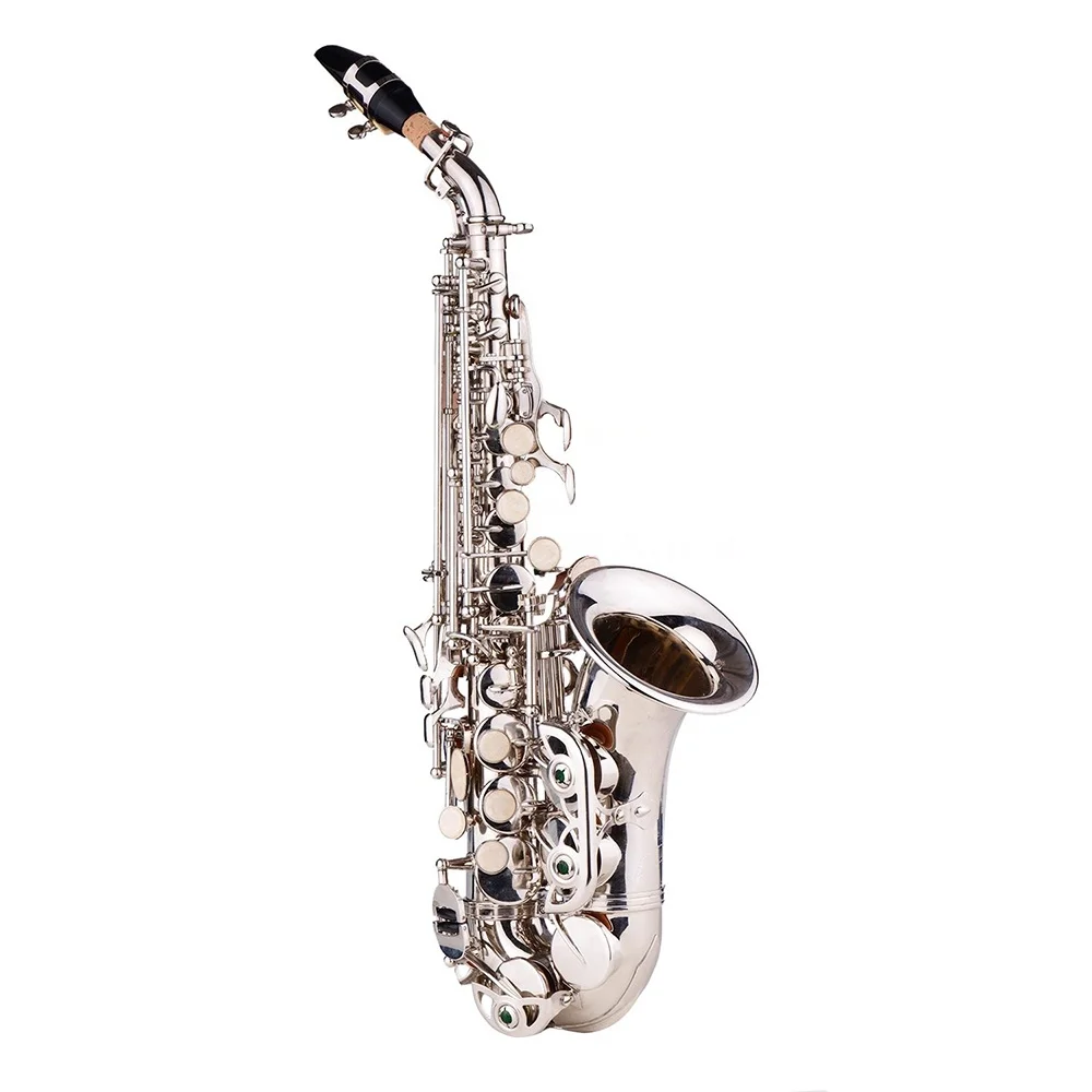 

SEASOUND OEM Professional Silver Curve Bell Soprano Saxophone JYSS100S