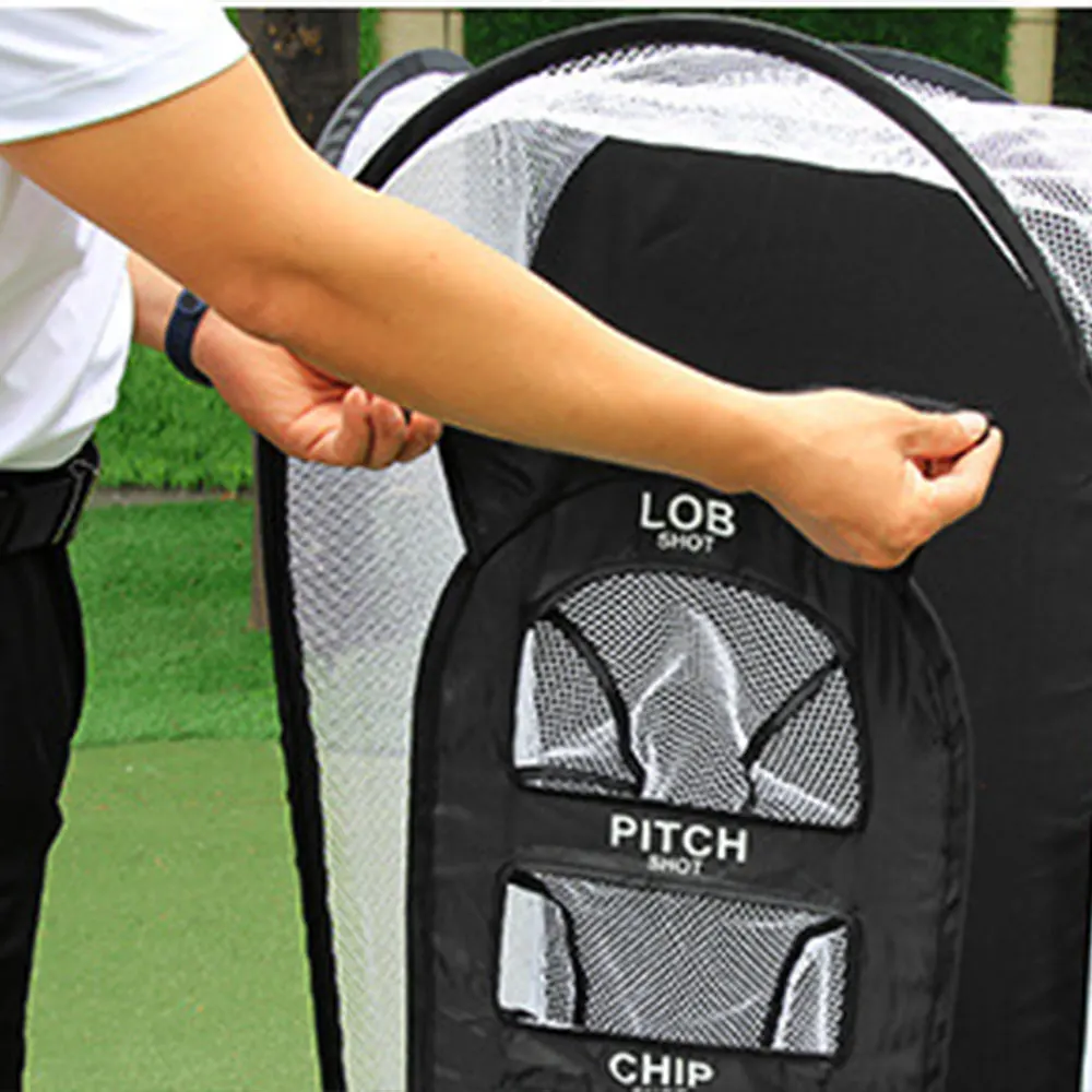 PGM Portable Golf Chipping Net Backyard Outdoor Target Strike Practice Blocking Hitting Cage Nets Indoor Accuracy Cut Swing