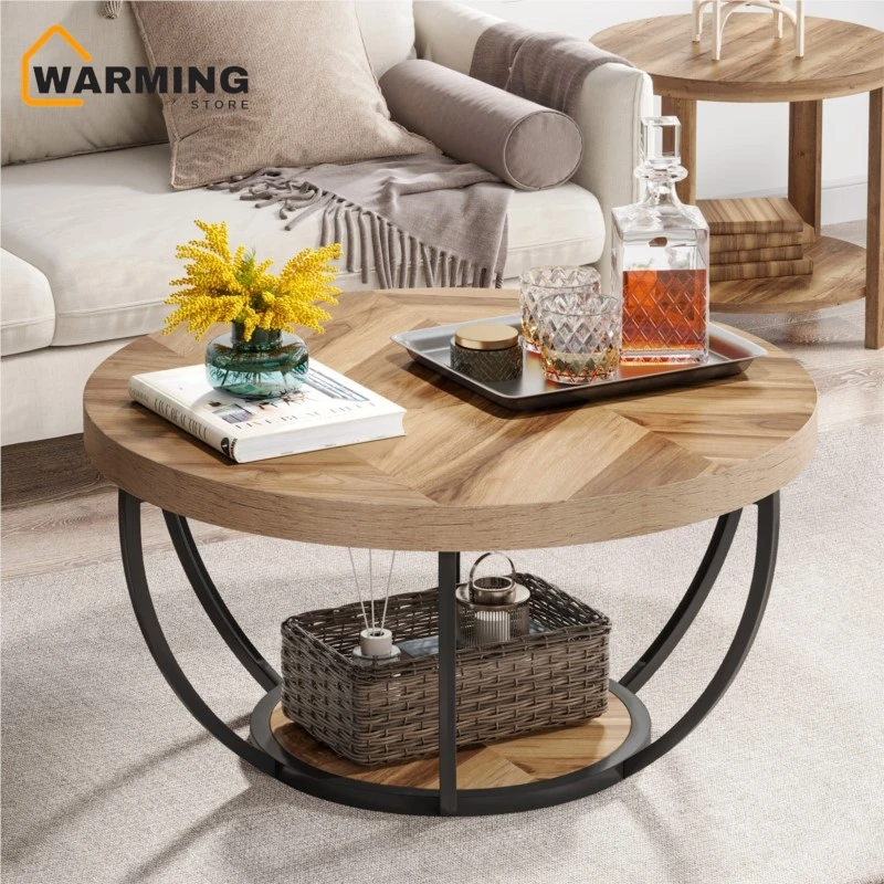 

Warming New Small Round Table INS Style Homestay Hotel Table Light Luxury Small Apartment Sofa Tea Table Coffee Table Sehpa