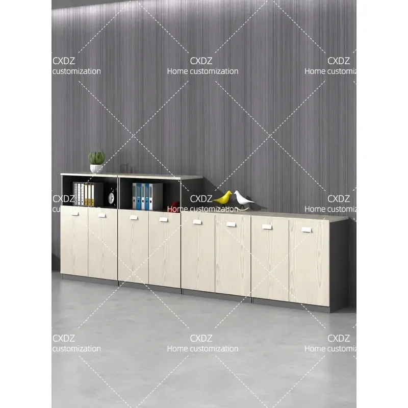 Low File Cabinet Office Storage Cabinet for Data Documents Stationery Floor Standing Organizer Furniture for Staff Workspace