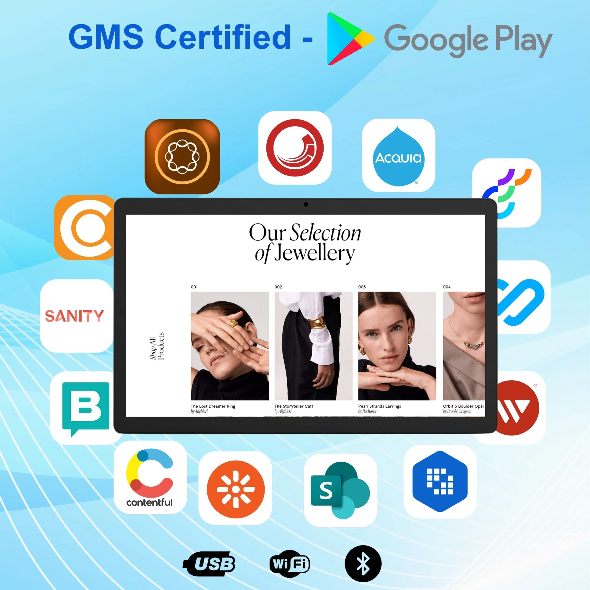 21 inch Android 14 Smart Tablet Wall Mounted, 1920*1080 HDMI Input Touch Screen Monitor, 8MP Camera, POE Smart Home Controller - Image 4