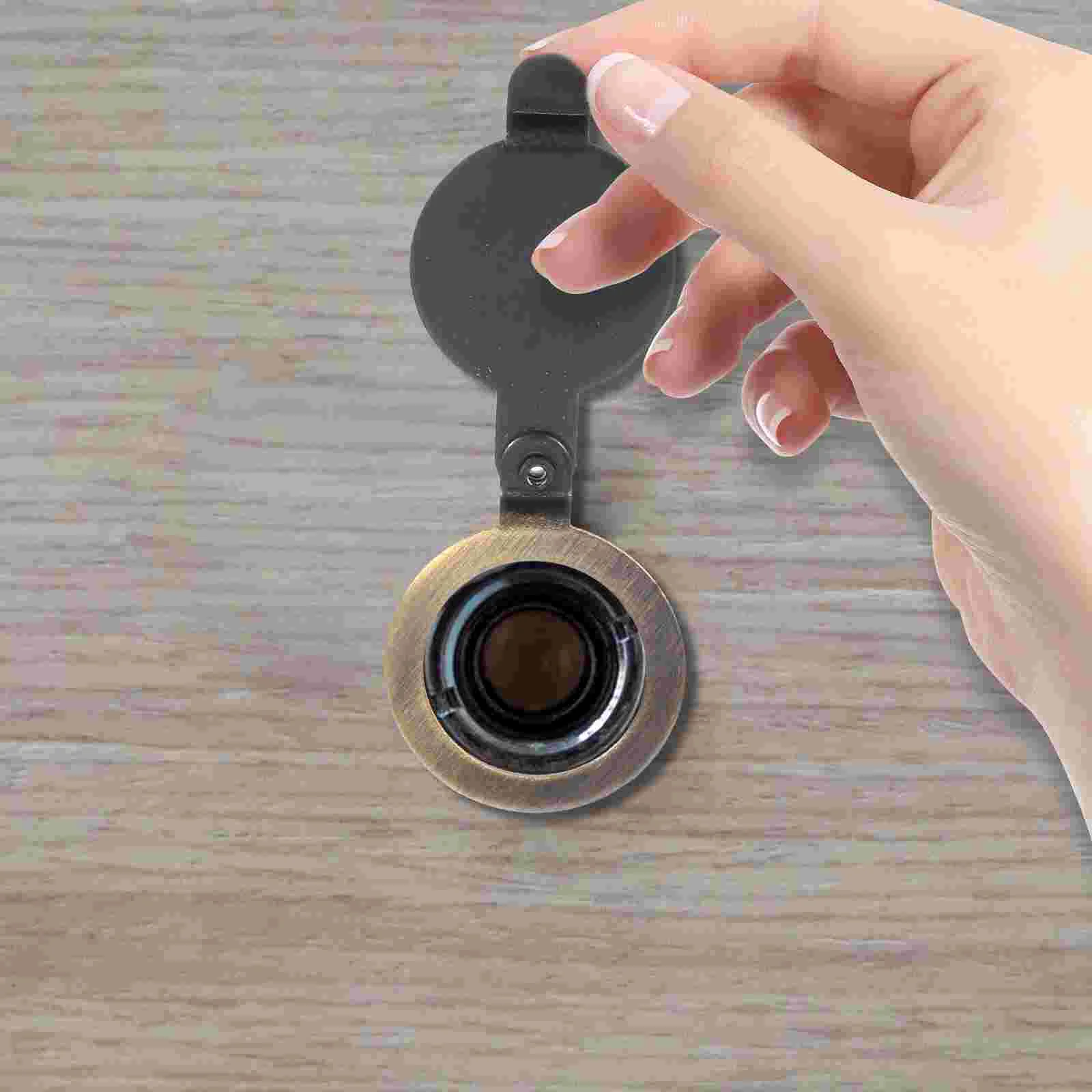 

2 Pcs Cat Eye Back Cover Piece Door Viewer Copper Privacy Griddle Hole Peep Covers Peephole Office