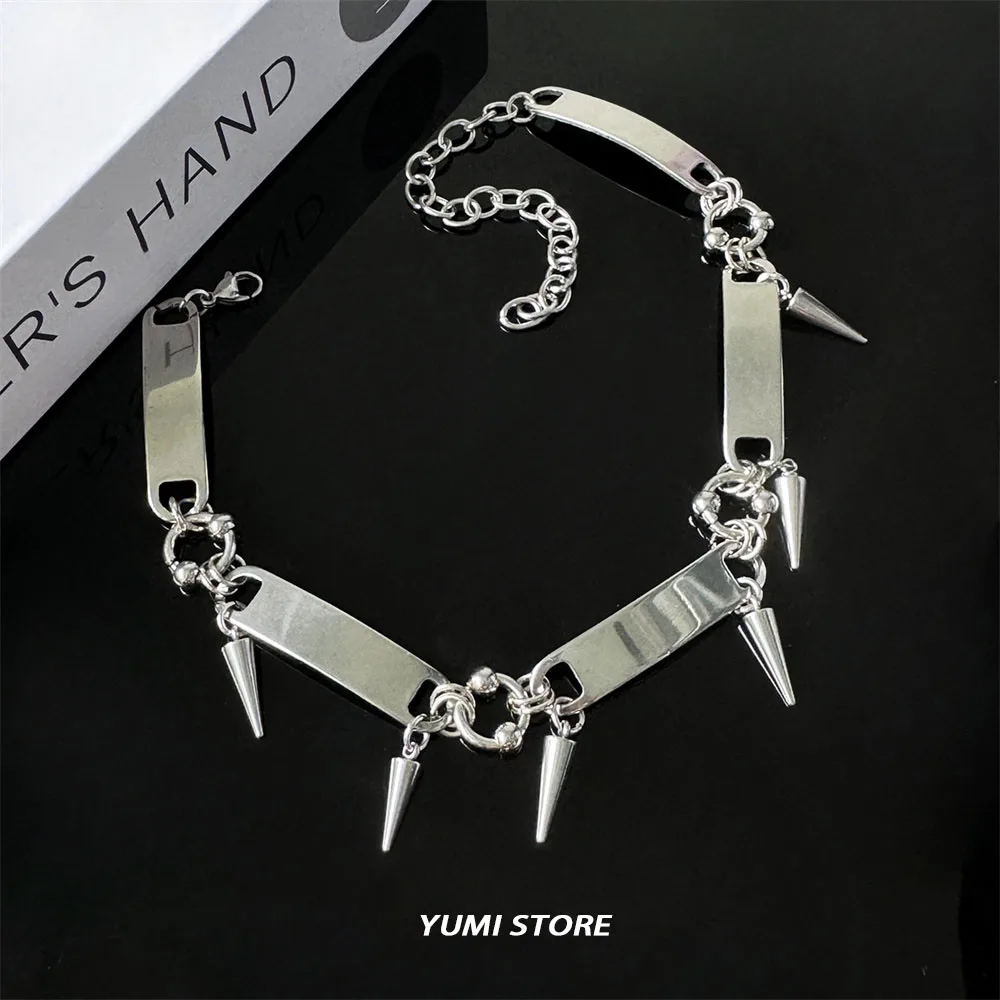 Titanium Steel Rivet Choker For Man Woman Punk Metal Collar Necklace Luxury Hip Hop Jewelry Street Unisex Accessories Wholesale
