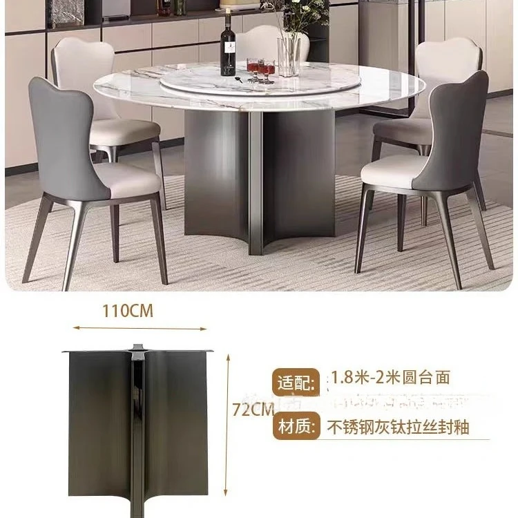 

Luxury stone dining table feet marble dining table hardware legs stainless steel dining table tripod rock slab
