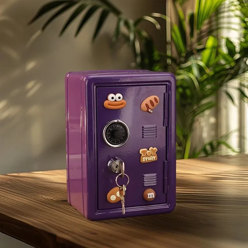Password Money Box, Mini Metal Lockable Safe Cash Coin Bank for Savings Storage