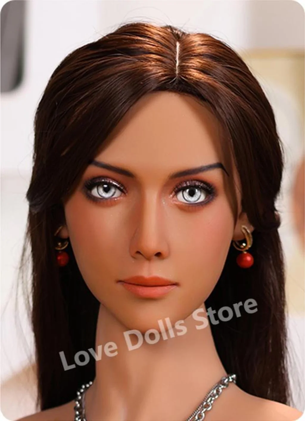 【วอนานี】หุ่นจำลองช่องปากเกรดอาหาร TPE หัวใหญ่ รุ่น W10 ข้อต่อแบบเกลียว M16 ปากเปิด พร้อมวิกผมและรูม่านตา-1323