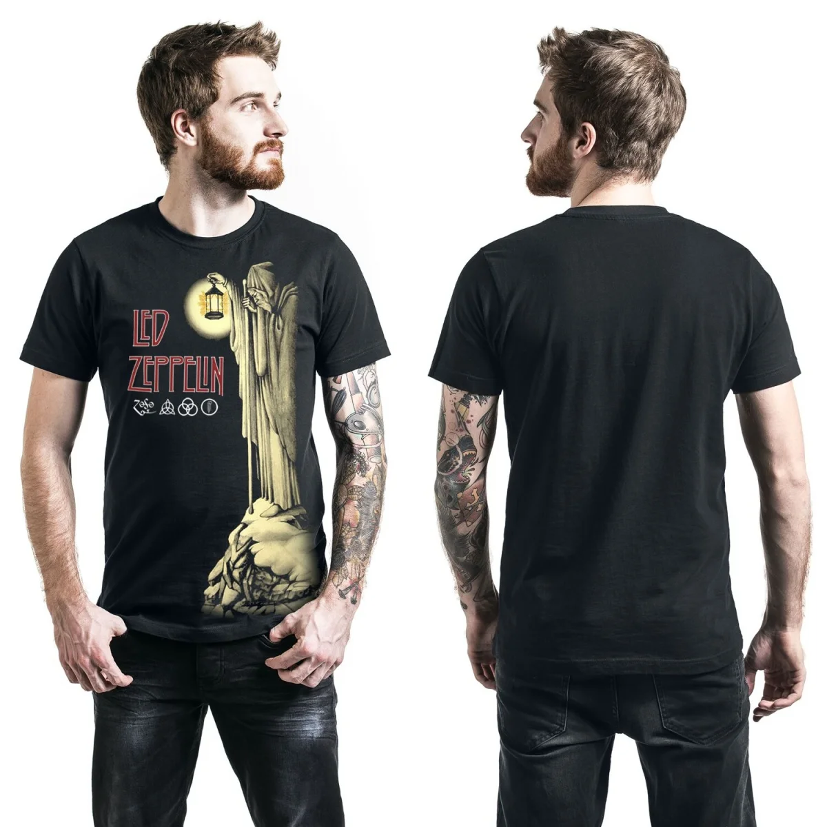 Led Zeppelin Graphic Cotton T-shirt Unisex Summer Short Sleeve Fashion Brand Tee Luxury Casual Vintage Tees