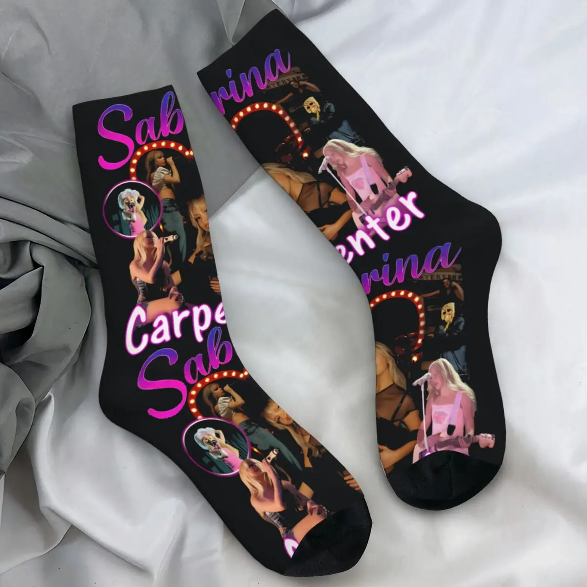 

Сабрина Карпентер Американский певец Чулки Дизайн Модные носки Осенние носки против пота Унисекс Уличные мягкие носки