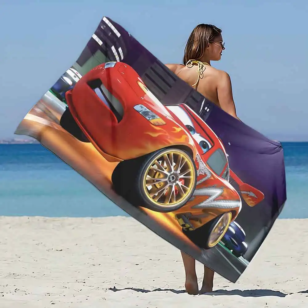 Lightning McQueen-Toalla de playa de microfibra sin arena para mujer, secado rápido, suave, a prueba de arena, regalo para viajes, gimnasio, ducha, Camping