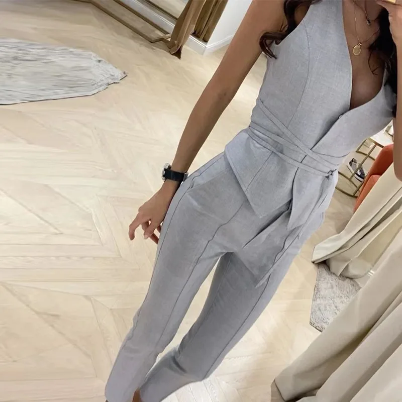 Two Peice Set for Women Matching Sets Elegant Women\'s Suit 2022 Fashion New Temperament Two-Piece Vest