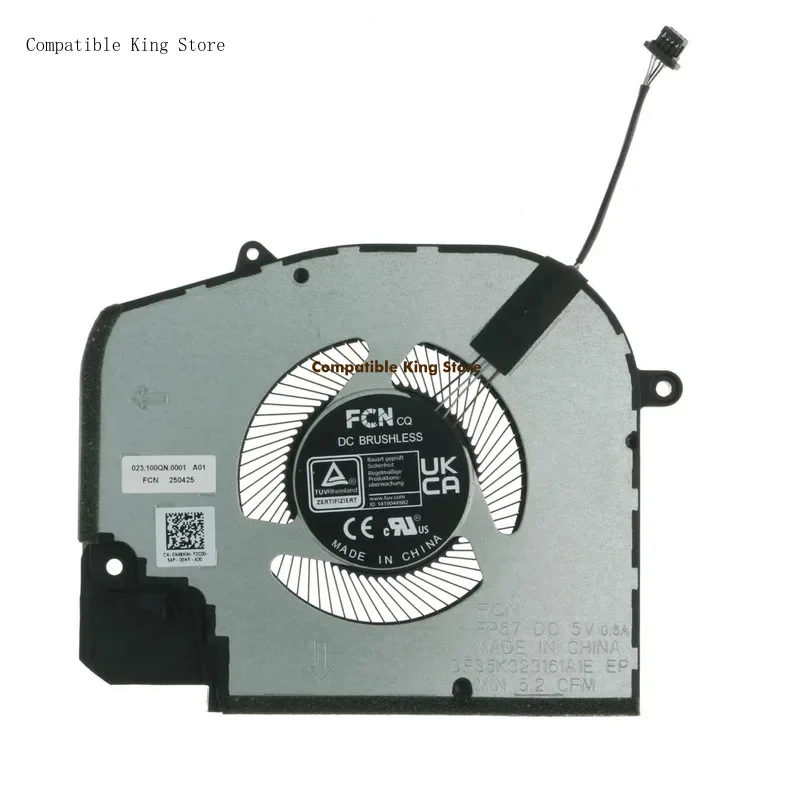 ll GPU Cooling Fan for Dell Inspiron 16 Plus 7620 RTX 3050 0N49HW FP67 DFS5K323161A1E 5V 0.5A 4-Pin (NOT for RTX 3060)