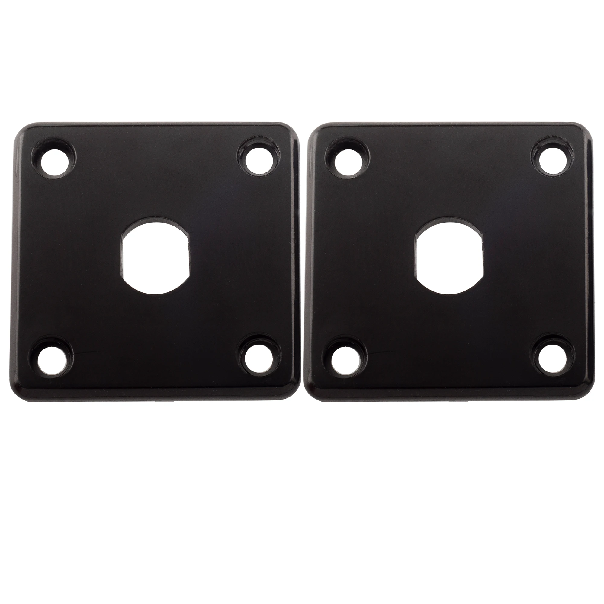 Musiclily Pro Kunststoff-Eingangsbuchsenplatte, quadratische Ausgangsbuchsenplatte für Epiphone LP Style E-Gitarre (2er-Set)
