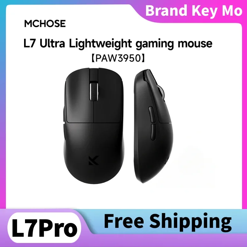 MCHOSE L7pro/Ultra Wireless Bluetooth Mouse Three-mode Gaming Mouse PAW3395/3950 26k/30kDPI Macro Define The Gaming Mouse