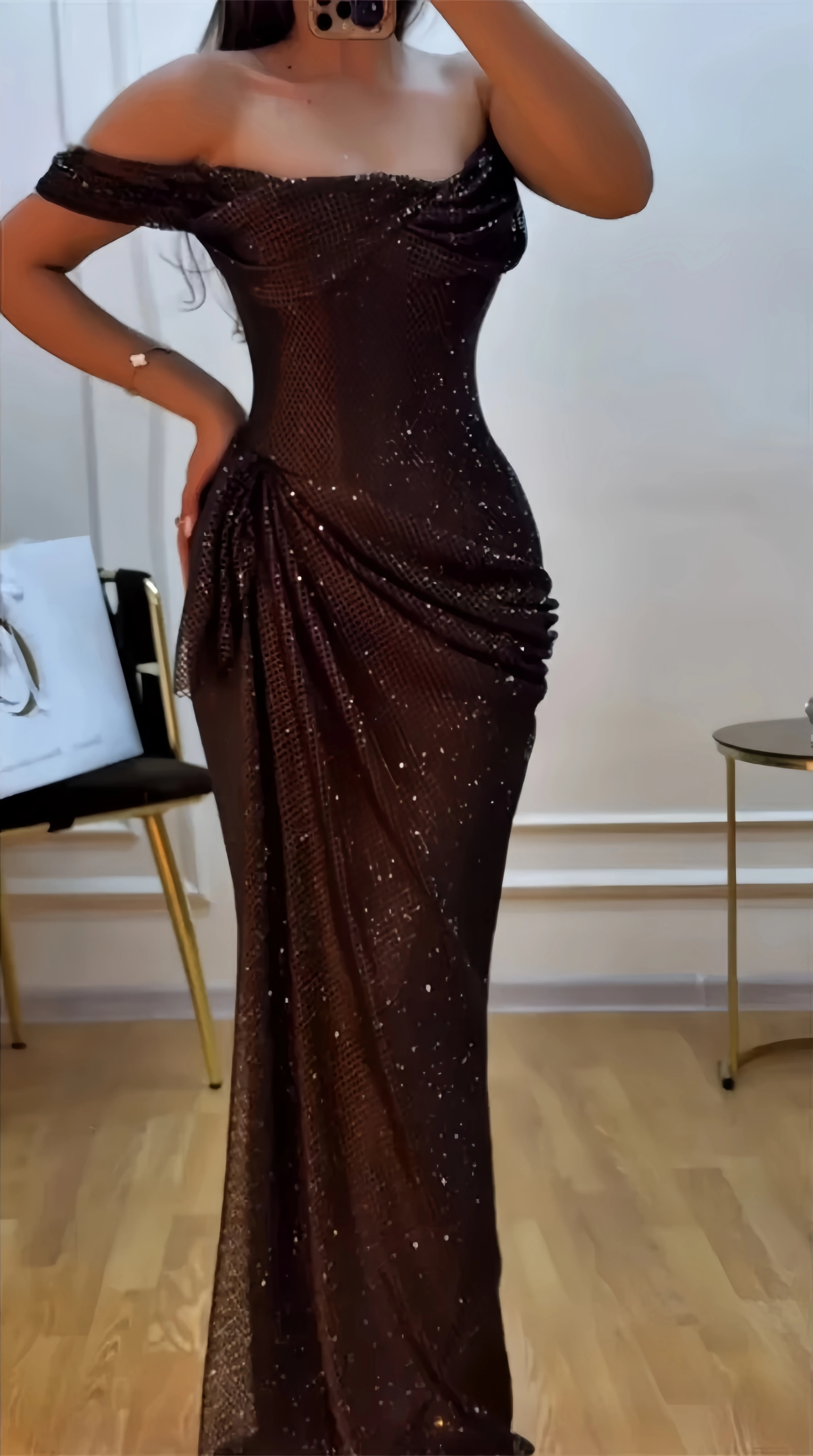 Custom Fishtail Rhinestone Off-shoulder Sleeveless Evening Dresses 2026 Luxury Woman Elegant Evening Dress Ball Gown Dress