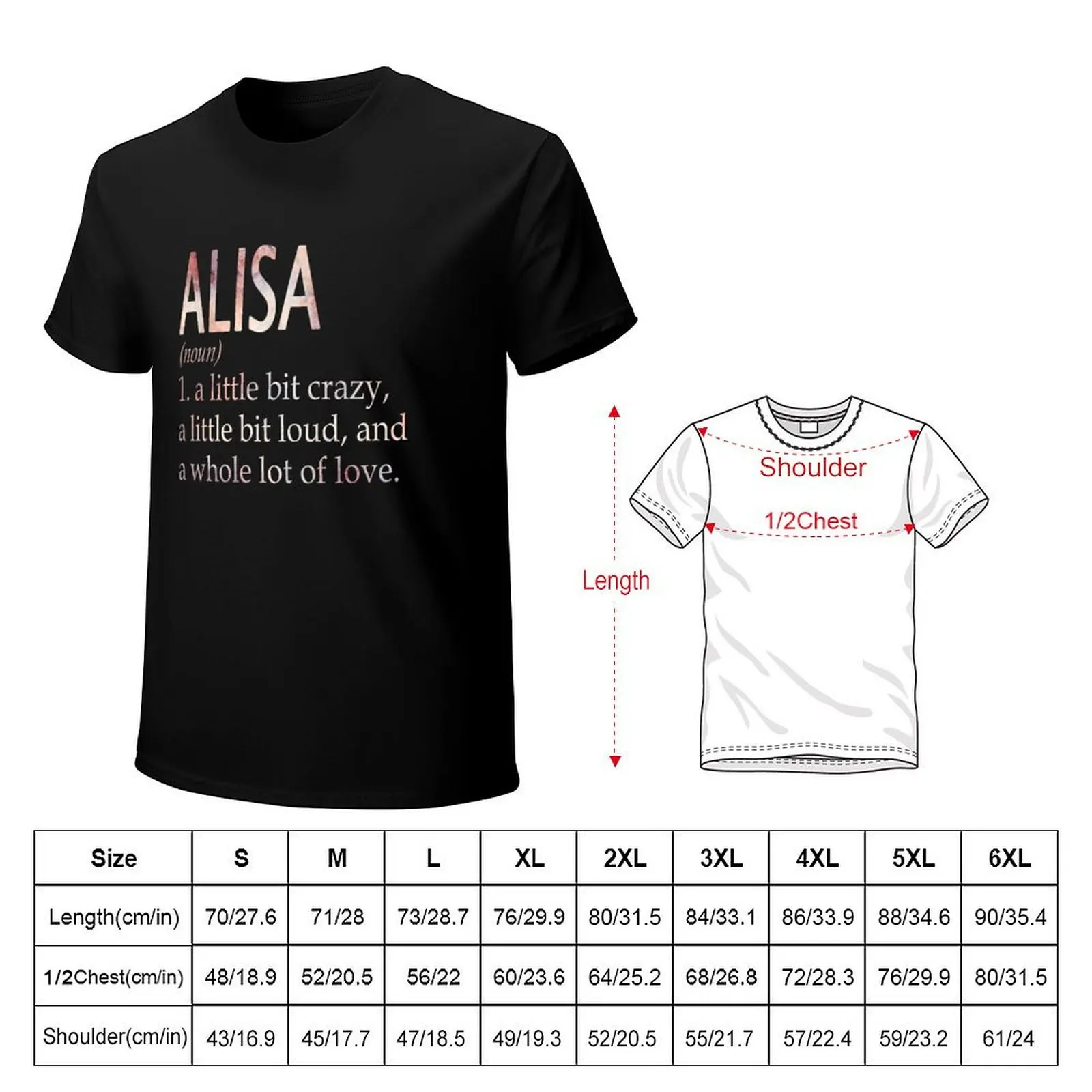Alisa Girl Name Definition T-Shirt Breathable Lightweight Summer Top