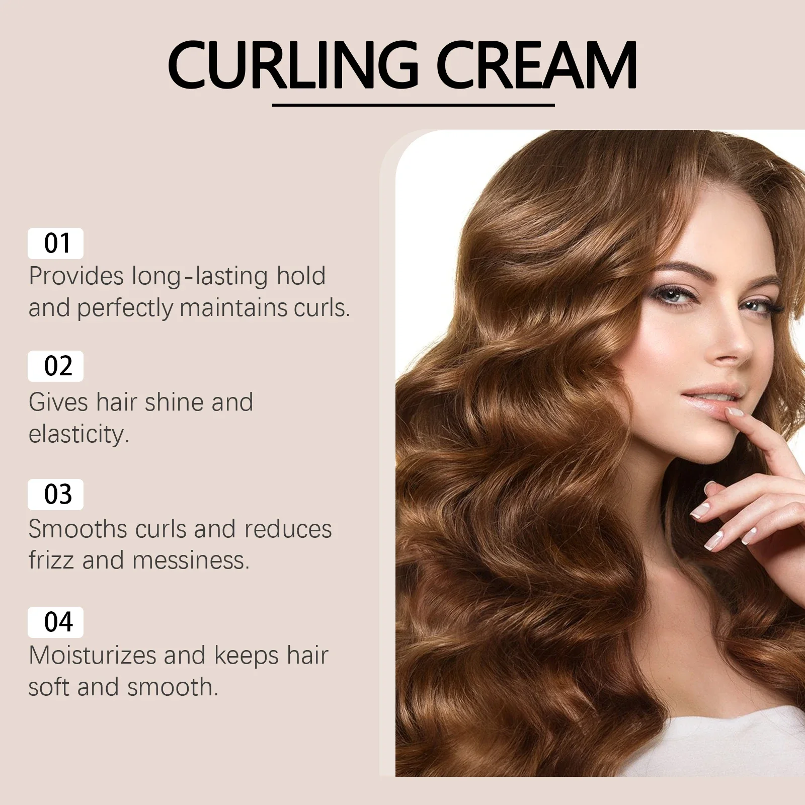 كريم تحديد الضفيرة مع زيت الخروع الأسود يعزز تجعيد الشعر يدوم طويلاً، إضافة تألق الشعر، كريم تجعيد الشعر المجعد