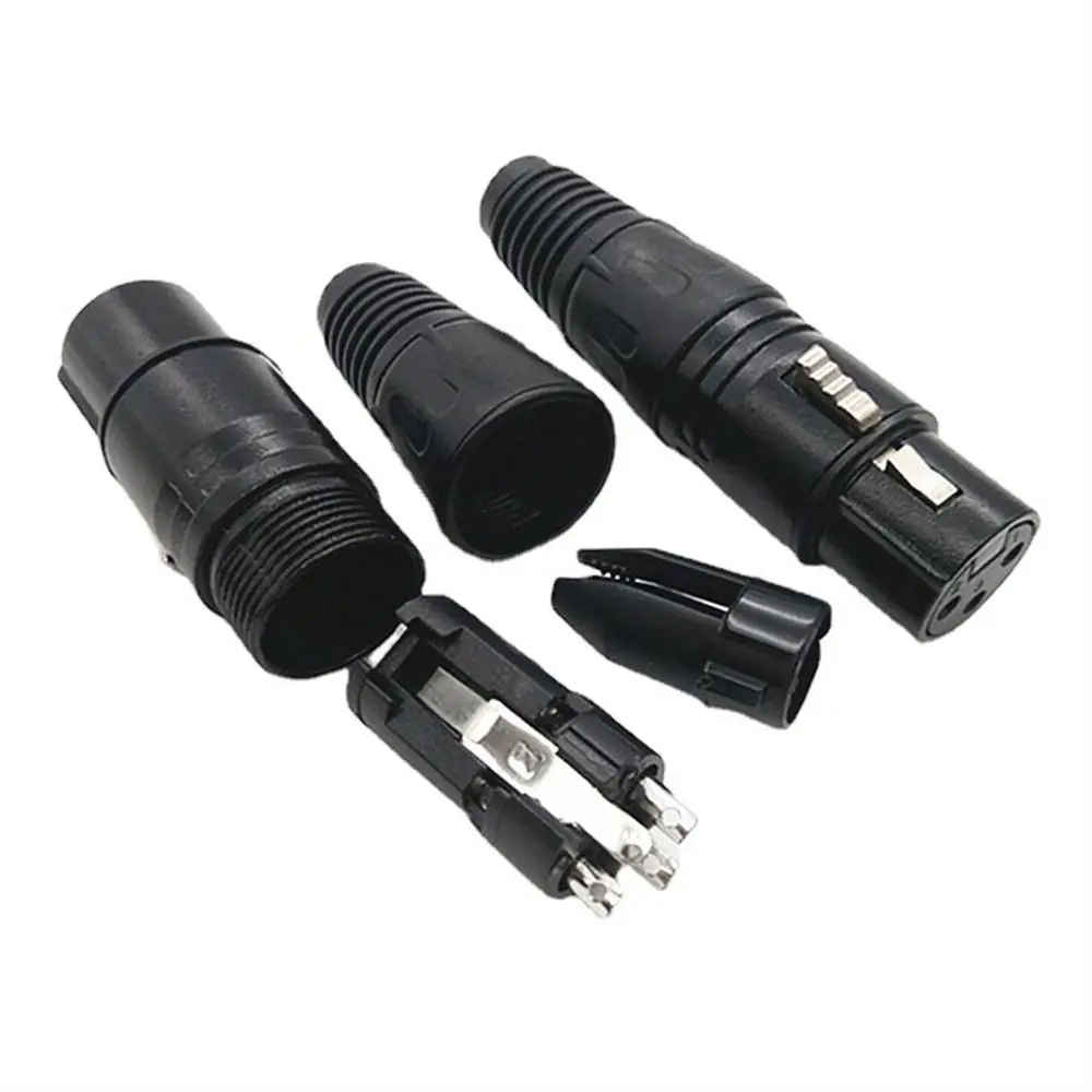 MIC Snake Plug Microphone Plug Audio Cables Plug 3 Pin XLR Plug XLR Wire Connector MIC Cable Connector Microphone Connectors