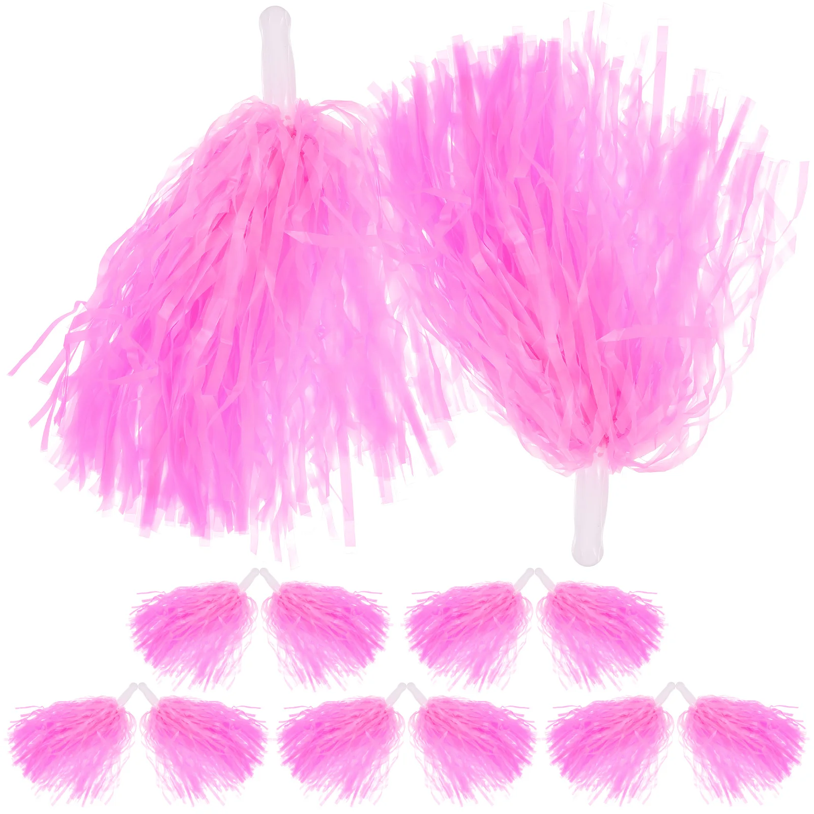 

12 Pcs Cheerleading Bouquet Pom Poms Performance Decor Pompom Metallic Pink Dance Events Supplies Child