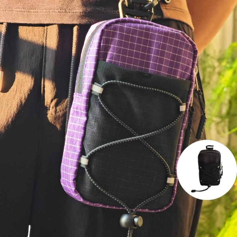 

Lightweight Shoulder Strap Hanging Bag For Outdoor Adventures Polyester Gear Case With Hook 24BD