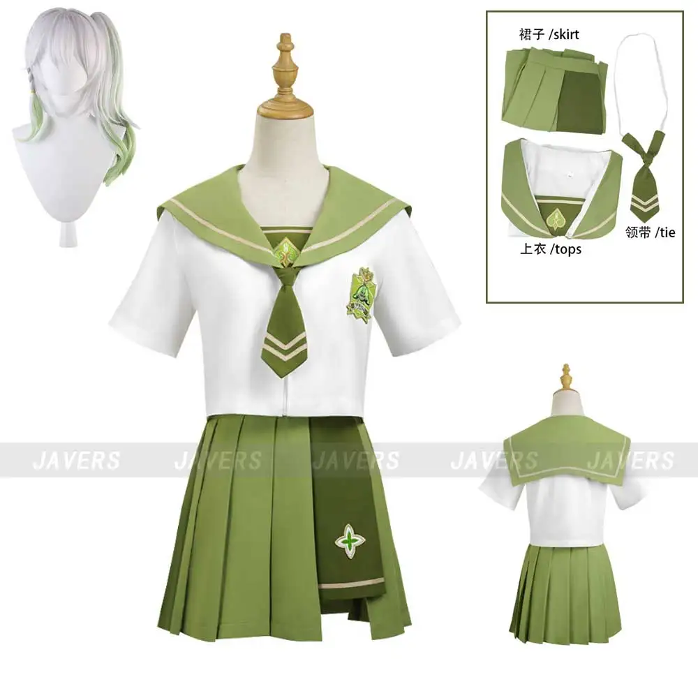 

Nahida Косплей Игра Genshin Impact Костюм Трава Бог Держена Cos JK Школьная форма Платье Девушка Женщина Хэллоуин Кампус Костюм Партии