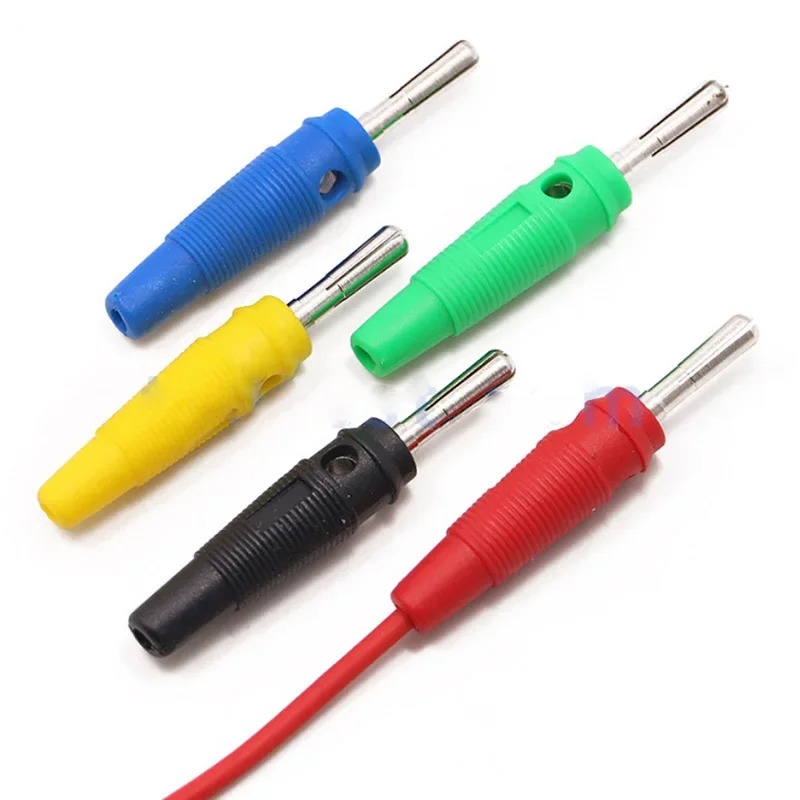 

Banana Plug 4mm High Current Insulated Shrouded Stackable Connector Screw connection red black blue green yellow Cross slot