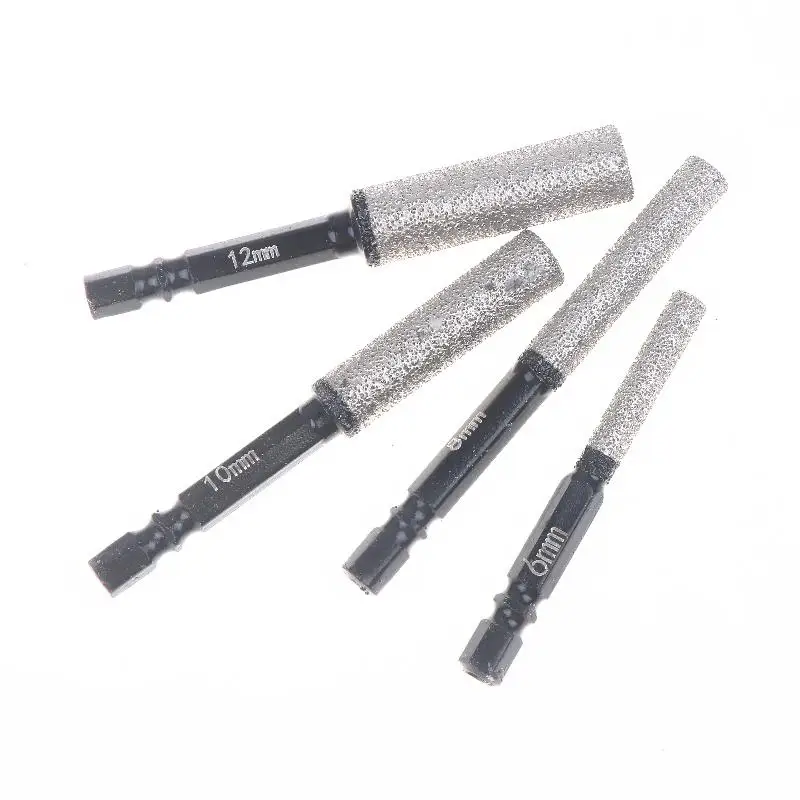 

（Summer6）2 Pcs 5-12mm Vacuum Brazed Dry Drill Bit Set - Dual-Purpose Dry/Wet Use For Porcelain/Granite/Tile/Marble